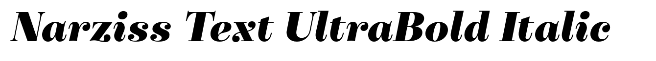 Narziss Text UltraBold Italic